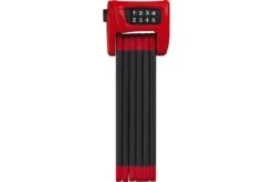 Antivol Vélo Pliant à Code Abus Bordo Combo 6100/90 Rouge