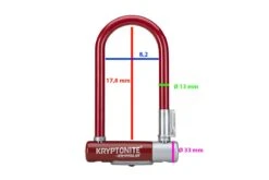 Antivol Vélo U Kryptonite Kryptolok Series 2 Mini 7 - Merlot -Équipement De Vélo antivol velo u kryptonite kryptolok series 2 mini 7 merlot 3