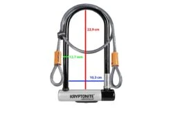 Antivol Vélo U Kryptonite Kryptolok Series 2 STD Avec Câble Kryptoflex -Équipement De Vélo antivol velo u kryptonite kryptolok series 2 std avec cable kryptoflex 2