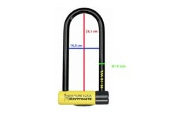 Antivol Vélo U Kryptonite New York M18-WL -Équipement De Vélo antivol velo u kryptonite new york m18 wl 3