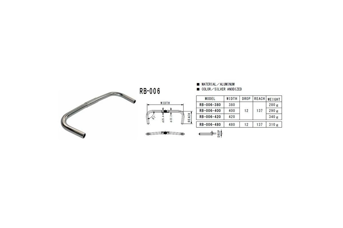 Cintre Bullhorn Nitto RB-006 4 Cintre Bullhorn Nitto RB-006 – Image 2