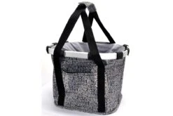 Panier Avant Amovible Textile P&A Gris/Noir 10 Panier Avant Amovible Textile P&A Gris/Noir -Équipement De Vélo panier avant amovible textile pa gris noir 2