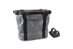 Panier Avant Amovible Textile P&A Gris/Noir 11 Panier Avant Amovible Textile P&A Gris/Noir -Équipement De Vélo panier avant amovible textile pa gris noir 3