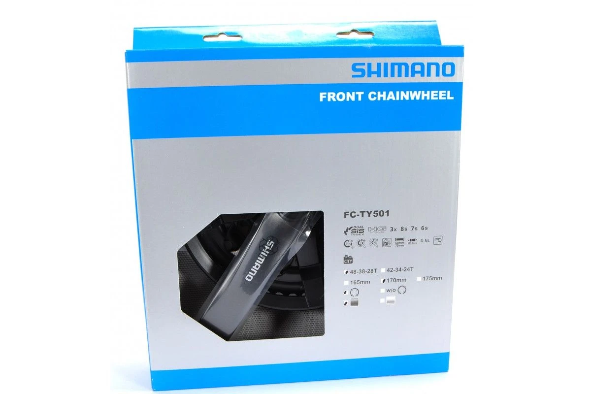 Pédalier Triple Plateaux Shimano Tourney TY501 4 Pédalier Triple Plateaux Shimano Tourney TY501 – Image 2