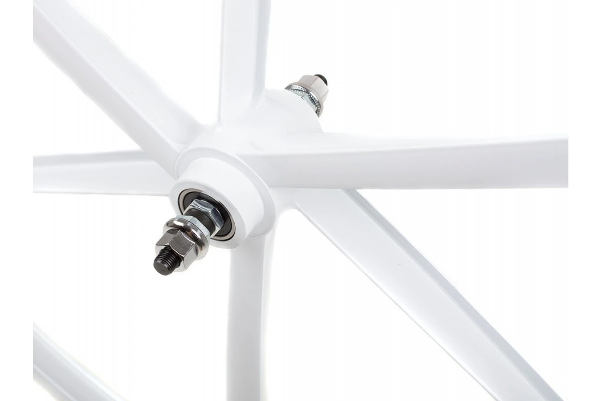 Roue à Bâtons 6 Spoke Blanche 4 Roue à Bâtons 6 Spoke Blanche – Image 2