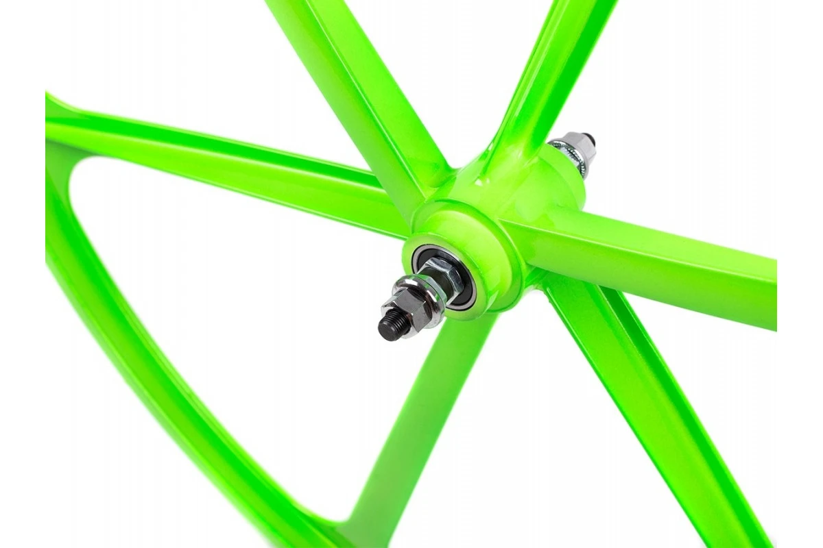 Roue à Bâtons 6 Spoke Verte Fluo 4 Roue à Bâtons 6 Spoke Verte Fluo – Image 2